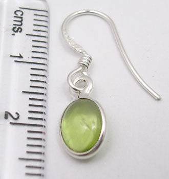 Cercei Argint 925 cu Peridot, 2.6 cm lungime