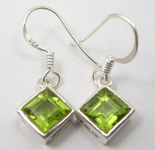 Cercei Argint 925 cu Peridot,2.7 cm lungime