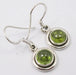 Cercei Argint 925 cu Peridot, 2,7 cm lungime