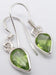 Cercei Argint 925 cu Peridot, 2.8 cm lungime