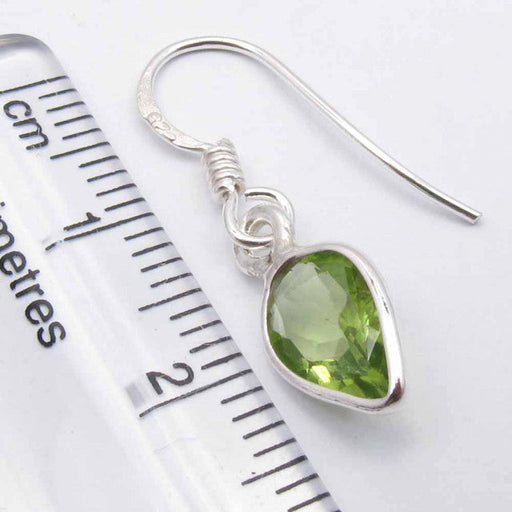 Cercei Argint 925 cu Peridot, 2.8 cm lungime