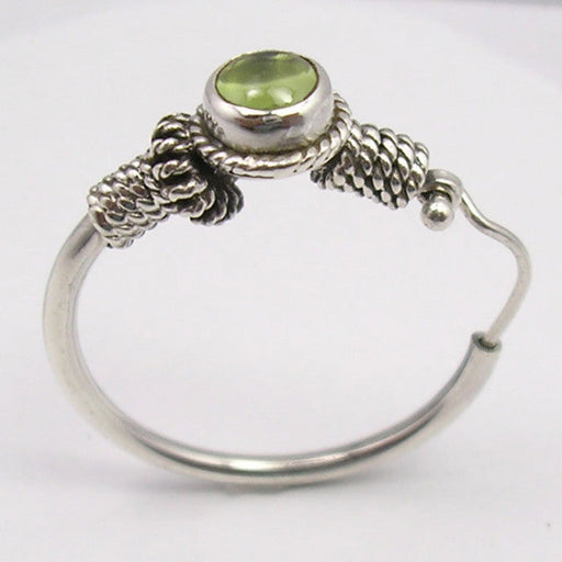 Cercei Argint 925 cu Peridot, 3.1 cm lungime