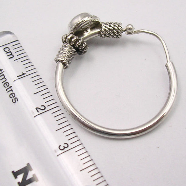 Cercei Argint 925 cu Peridot, 3.1 cm lungime