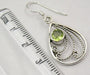 Cercei Argint 925 cu Peridot, 3.8 cm lungime