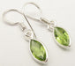 Cercei Argint 925 cu Peridot, 3 cm lungime