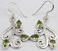 Cercei Argint 925 cu Peridot, 4,1 cm lungime