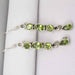 Cercei Argint 925 cu Peridot 4,7 cm lungime
