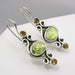 Cercei Argint 925 cu Peridot si Citrin, 3.8 cm lungime