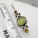 Cercei Argint 925 cu Peridot si Citrin, 3.8 cm lungime