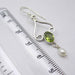 Cercei Argint 925 cu Peridot si Perla FreshWater, 4.8 cm lungime