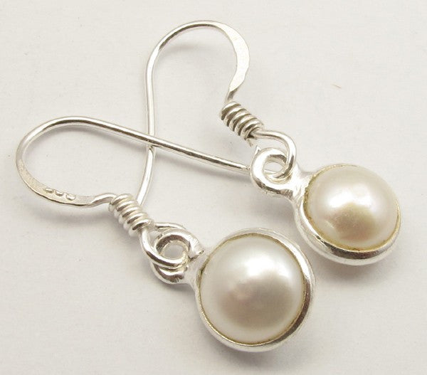 Cercei Argint 925 cu Perla Freshwater, 2,7 cm lungime