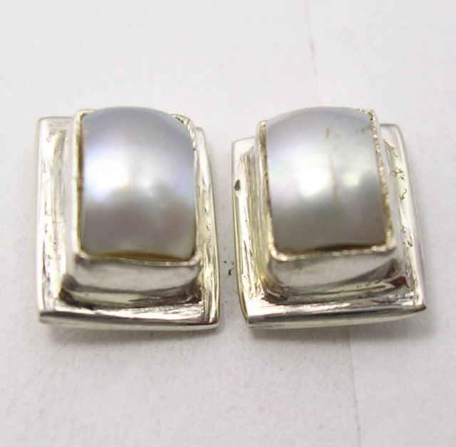 Cercei Argint 925 cu Perla Fresh Water, 0,9 cm lungime