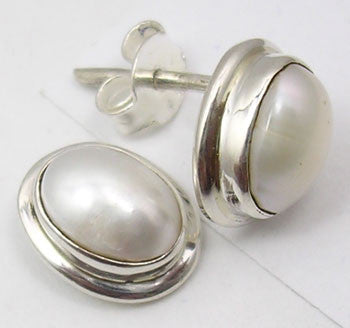 Cercei Argint 925 cu Perla Fresh Water, 1.2 cm lungime