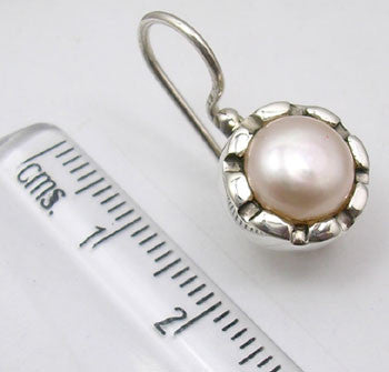 Cercei Argint 925 cu Perla Fresh Water, 2.3 cm lungime