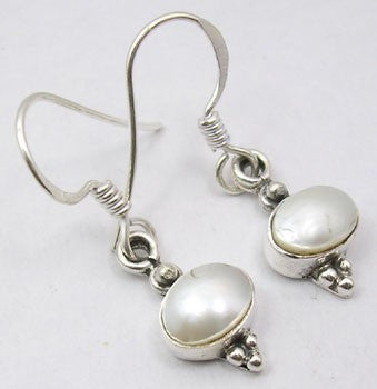 Cercei Argint 925 cu Perla Fresh Water, 2,9 cm lungime