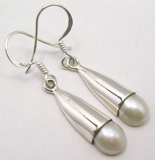 Cercei Argint 925 cu Perla Fresh Water, 3,8 cm lungime