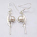 Cercei Argint 925 cu Perla Fresh Water, 4,5 cm lungime