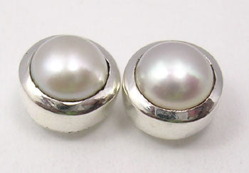 Cercei Argint 925 cu Perla FreshWater , 0.8 cm lungime