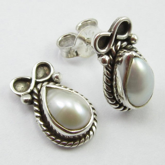 Cercei Argint 925 cu Perla FreshWater 1,4 cm lungime