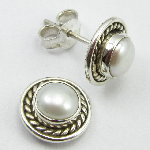 Cercei Argint 925 cu Perla FreshWater 1 cm lungime