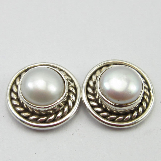 Cercei Argint 925 cu Perla FreshWater 1 cm lungime