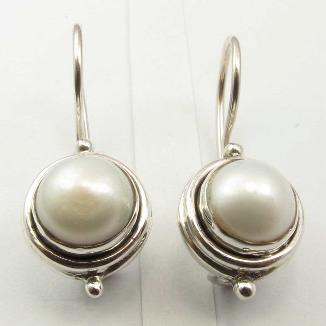 Cercei Argint 925 cu Perla FreshWater, 2.4 cm lungime