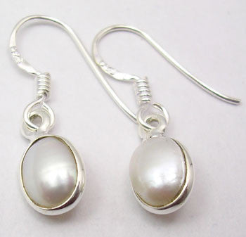 Cercei Argint 925 cu Perla FreshWater, 2.6 cm lungime