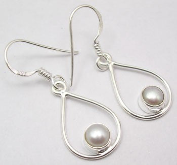 Cercei Argint 925 cu Perla FreshWater, 3.5 cm lungime