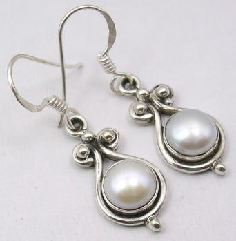 Cercei Argint 925 Cu Perla FreshWater , 3.5 cm lungime