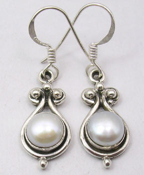 Cercei Argint 925 Cu Perla FreshWater , 3.5 cm lungime