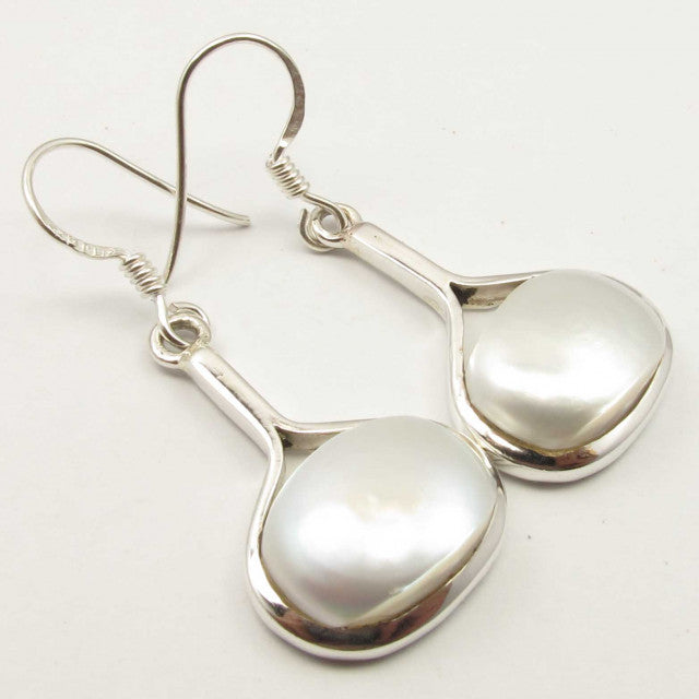 Cercei Argint 925 cu Perla FreshWater 3.9 cm lungime