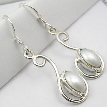 Cercei Argint 925 cu Perla FreshWater , 4.0 cm lungime