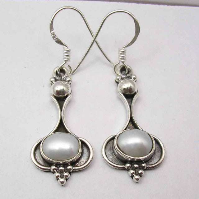 Cercei Argint 925 cu Perla FreshWater, 4.2 cm lungime