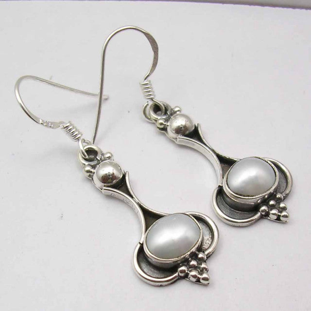 Cercei Argint 925 cu Perla FreshWater, 4.2 cm lungime