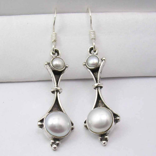 Cercei Argint 925 cu Perla FreshWater, 4.6 cm lungime