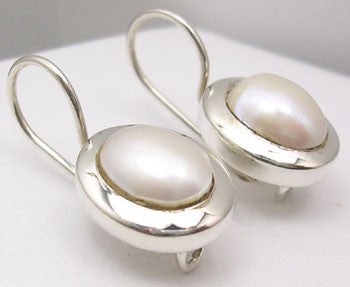 Cercei Argint 925 cu Perle FRESH WATER, 2.2 cm lungime