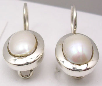 Cercei Argint 925 cu Perle FRESH WATER, 2.2 cm lungime