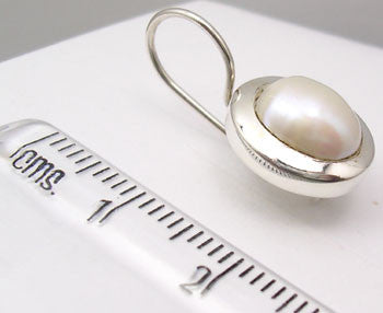 Cercei Argint 925 cu Perle FRESH WATER, 2.2 cm lungime