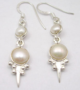 Cercei Argint 925 cu Perle FRESH WATER, 4,4 cm lungime