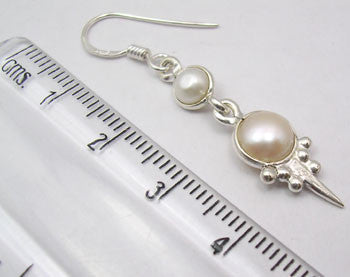 Cercei Argint 925 cu Perle FRESH WATER, 4,4 cm lungime