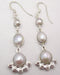 Cercei Argint 925 cu PERLE FRESH WATER, 5.5 cm lungime
