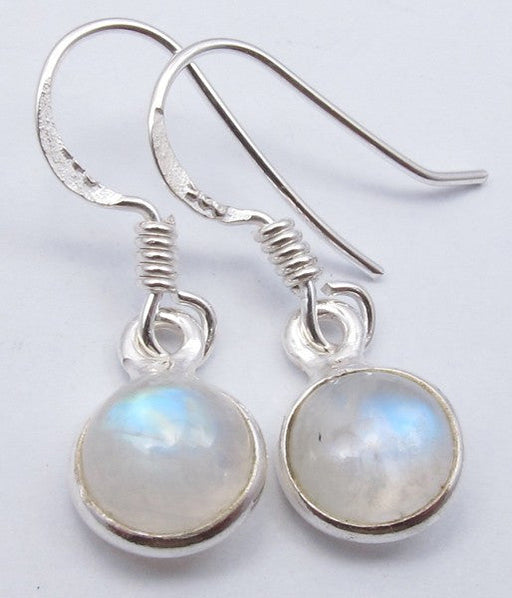 Cercei Argint 925 cu Piatra Lunii, 2,7 cm lungime