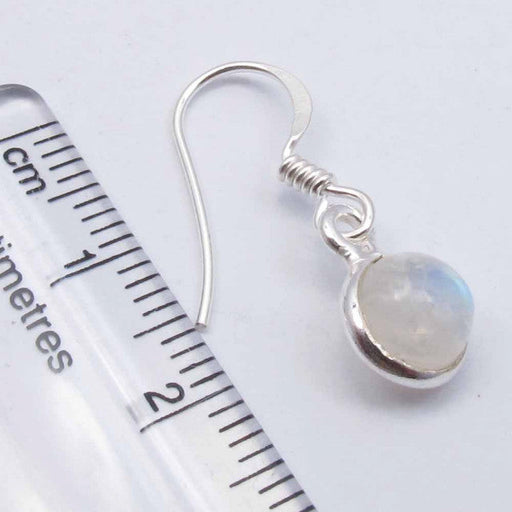 Cercei Argint 925 cu Piatra Lunii, 2,7 cm lungime