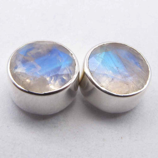 Cercei Argint 925 cu Piatra Lunii, 0.8 cm lungime