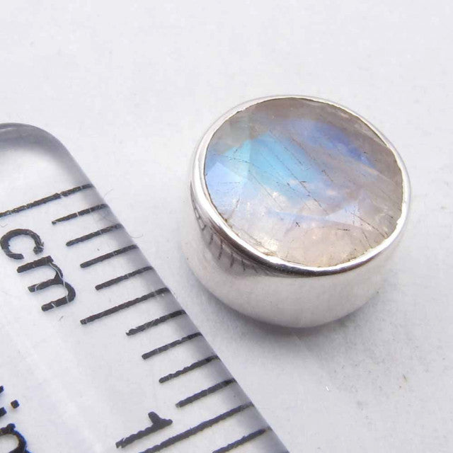 Cercei Argint 925 cu Piatra Lunii, 0.8 cm lungime