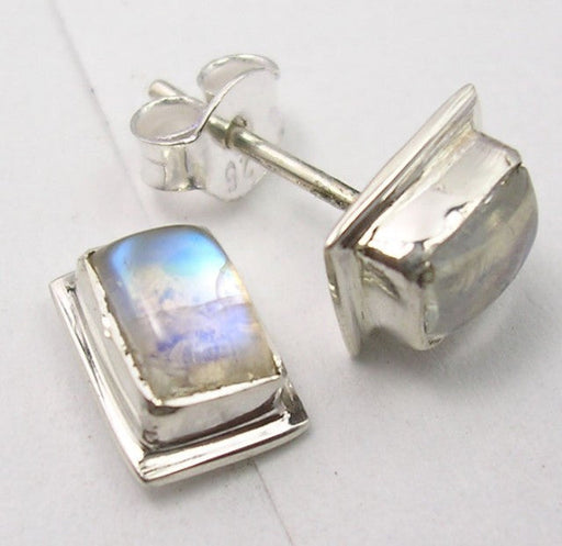 Cercei Argint 925 cu Piatra Lunii, 0,9 cm lungime