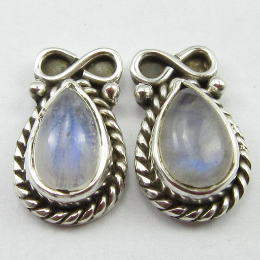 Cercei Argint 925 cu Piatra Lunii 1.4 cm lungime