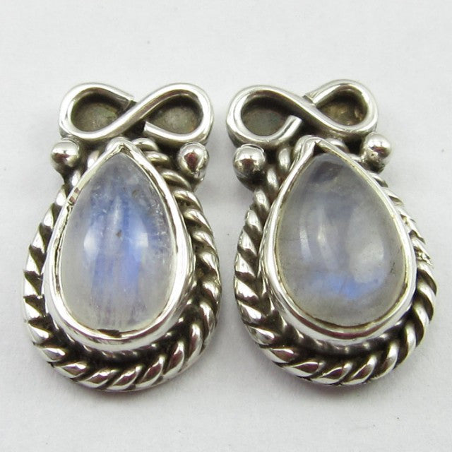 Cercei Argint 925 cu Piatra Lunii 1.4 cm lungime