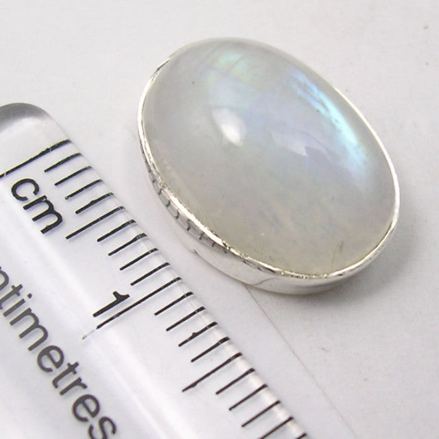 Cercei Argint 925 cu Piatra Lunii, 1.5 cm lungime