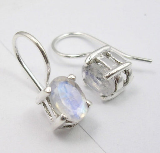 Cercei Argint 925 cu Piatra Lunii, 1.7 cm lungime